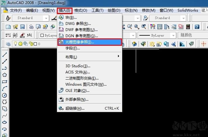 CAD圖紙中怎么插入JPG圖片？