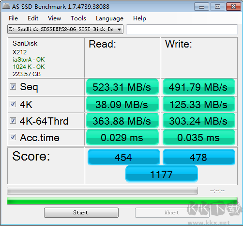 ASSSD(固態(tài)硬盤(pán)測(cè)試軟件AS SSD Benchmark)