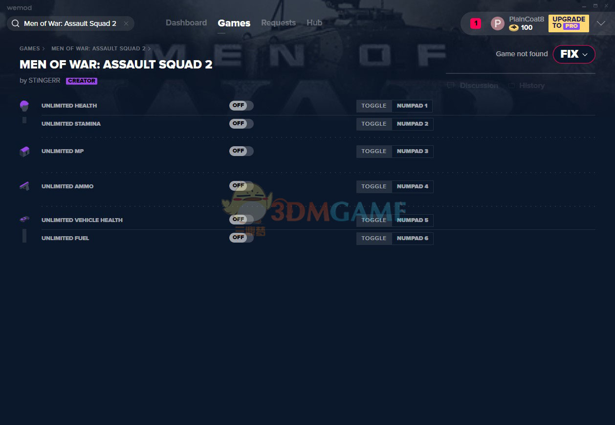 《戰(zhàn)爭(zhēng)之人：突擊小隊(duì)2》v2019.11.02六項(xiàng)修改器[MrAntiFun]