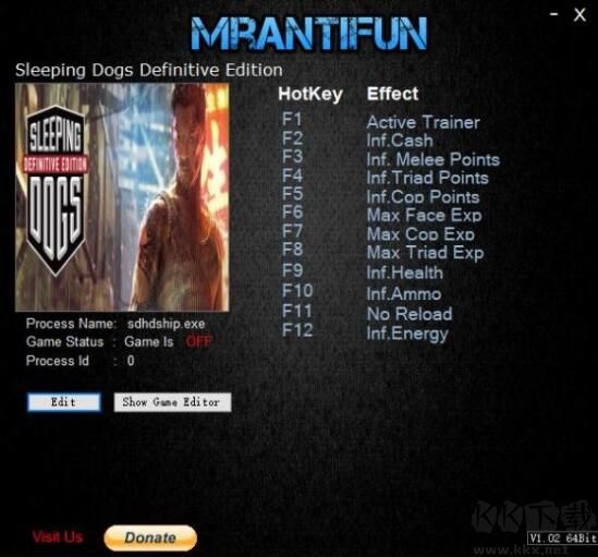 熱血無賴十一項修改器