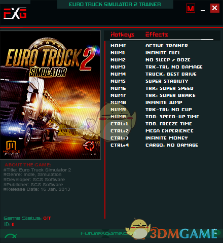 歐洲卡車模擬2十四項(xiàng)修改器