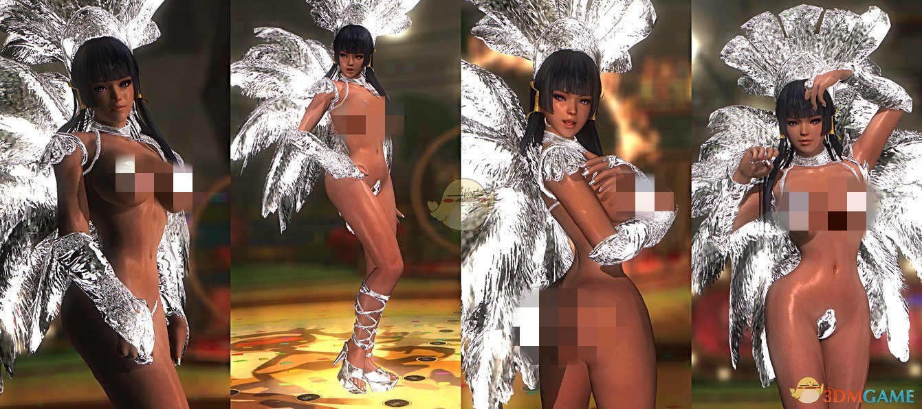 死或生5銀色羽毛比基尼C字褲超性感服裝MOD