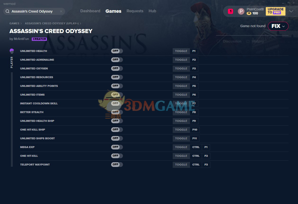 刺客信條奧德賽十四項修改器