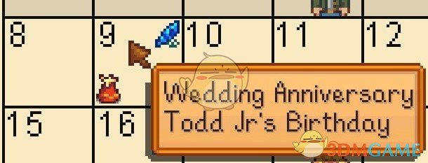 星露谷物語(yǔ)日歷顯示紀(jì)念日生日MOD