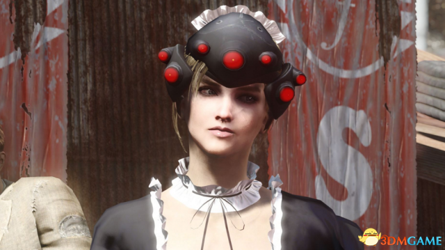 輻射4黑絲短裙性感蕾絲女仆套裝MOD