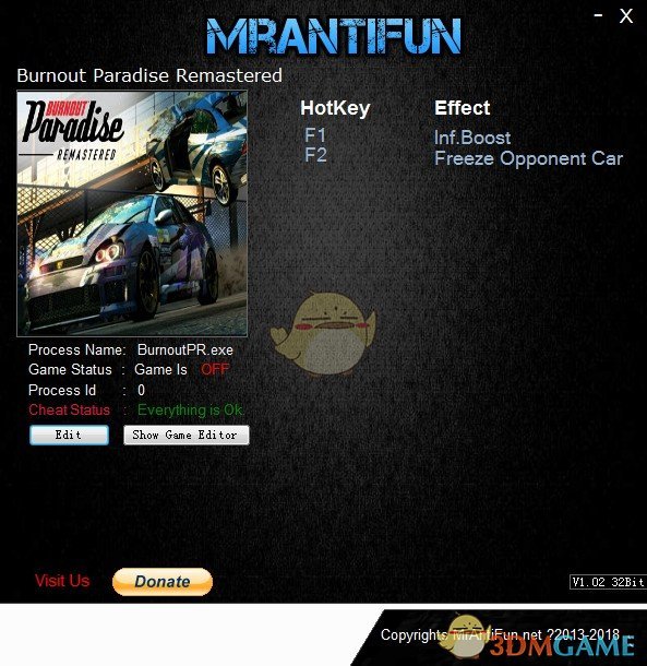 《火爆狂飆：天堂重制版》v1.0無(wú)限加速凍結(jié)AI修改器[MrAntiFun]