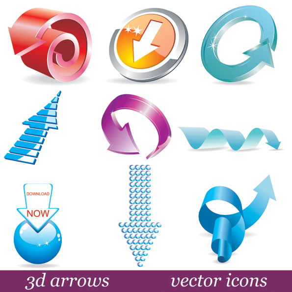 3D立體箭頭圖標(biāo)