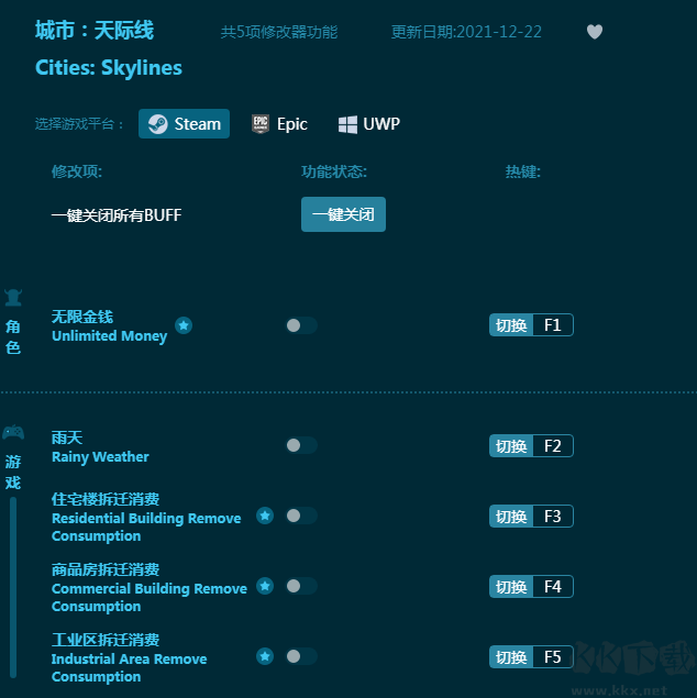 城市天際線五項(xiàng)修改器