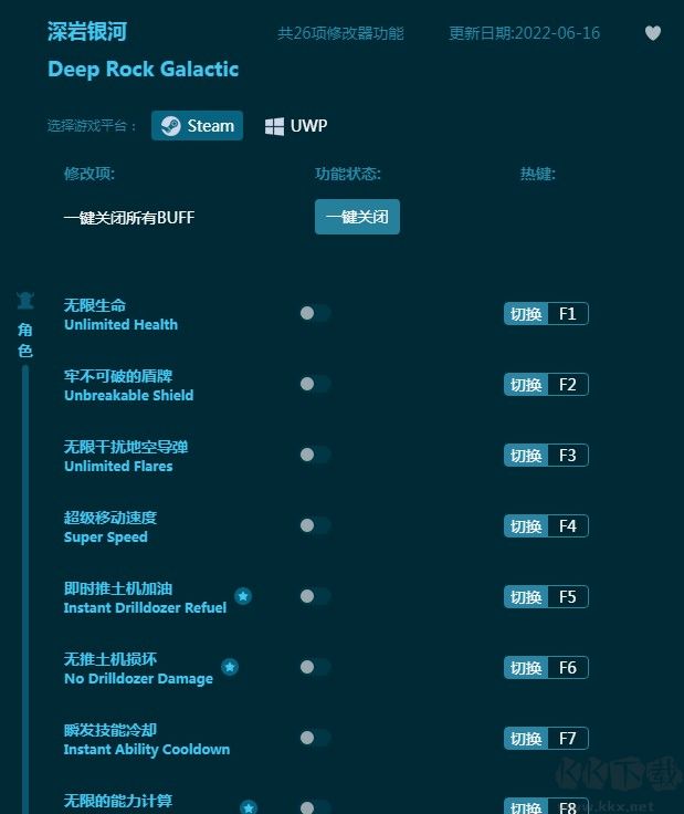 深巖銀河二十六項(xiàng)修改器