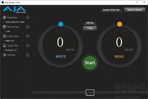 AJA System Test(電腦硬盤(pán)測(cè)速工具)