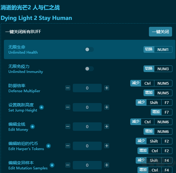 消逝的光芒2四十八項(xiàng)修改器官方版