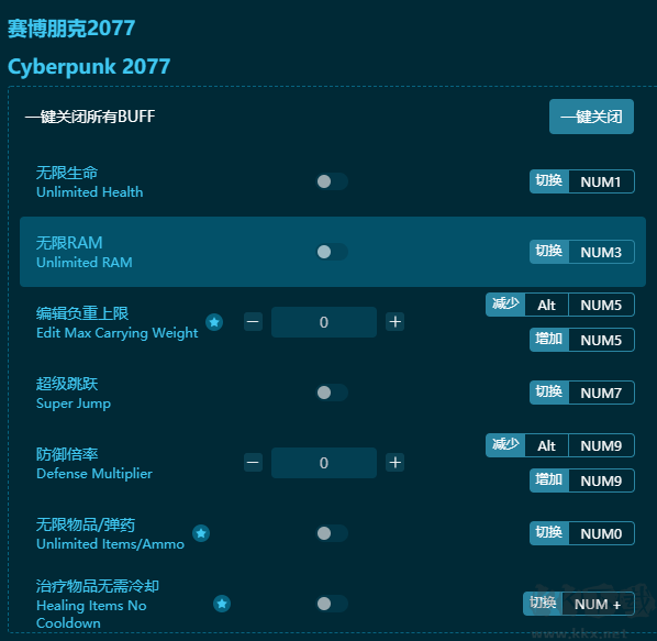 賽博朋克2077六十四項(xiàng)修改器正版