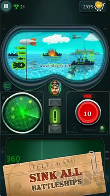 沉沒潛艇魚雷攻擊游戲