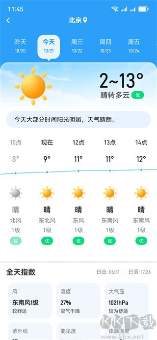 衛(wèi)星晴雨天氣